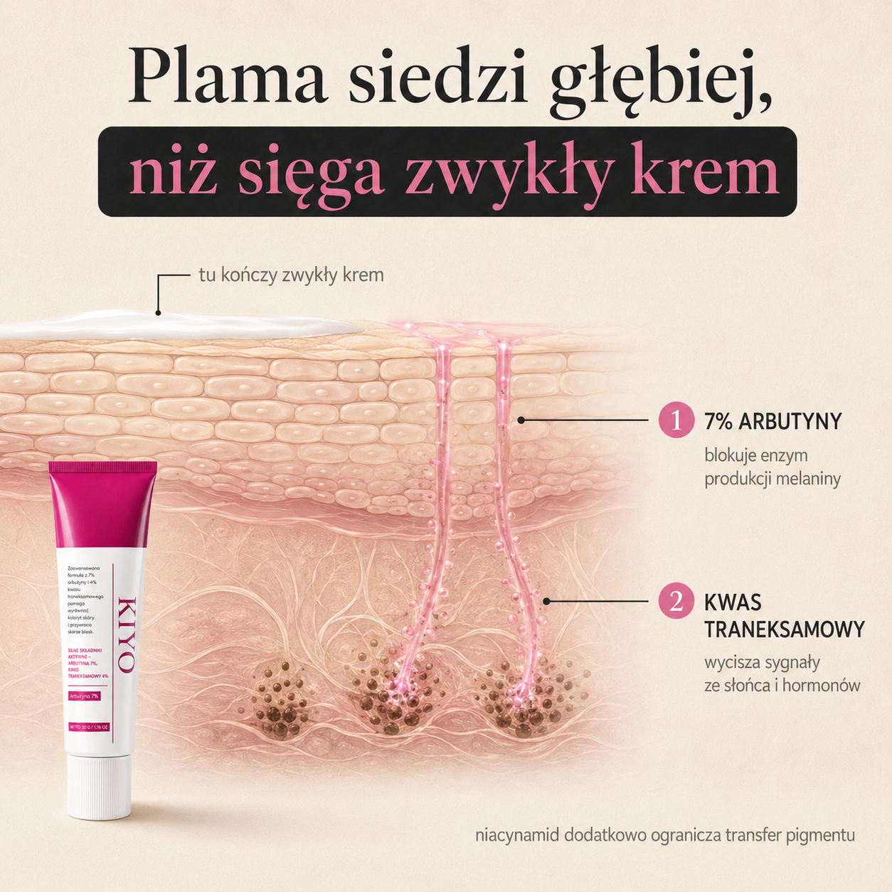 Metoda Bihaku, dwa poziomy działania w skórze